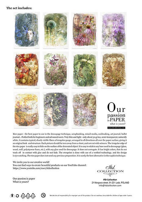 Rice paper set - A4 - Herbalist - 2 - ITD Collection - Tidformera
