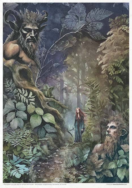 Rice paper set - A4 - Mysterious creatures - 13 - ITD Collection - Tidformera