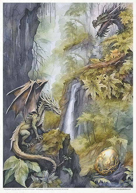 Rice paper set - A4 - Mysterious creatures - 10 - ITD Collection - Tidformera