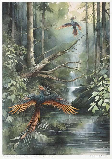 Rice paper set - A4 - Mysterious creatures - 8 - ITD Collection - Tidformera