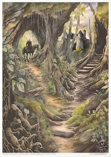 Rice paper set - A4 - Mysterious creatures - 7 - ITD Collection - Tidformera
