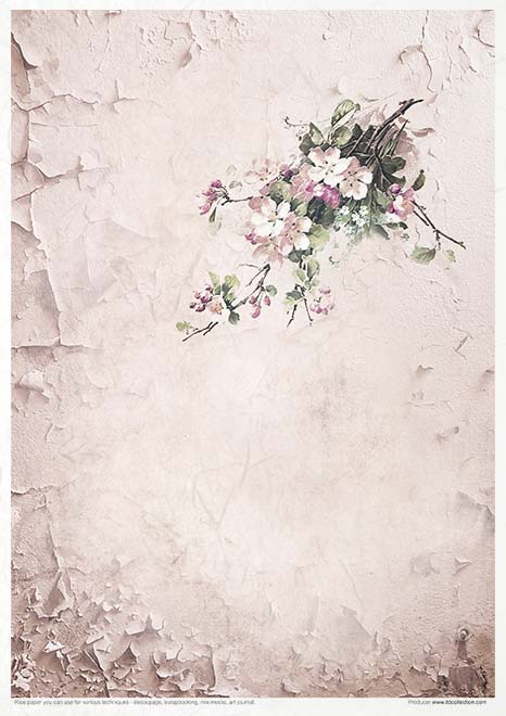 Rice paper set - A4 - Rosy Summertime - 10 - ITD Collection - Tidformera