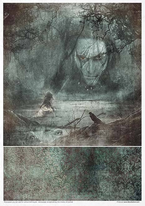 Rice paper set - A4 - Secrets - Gothic Stories - 13 - ITD Collection - Tidformera