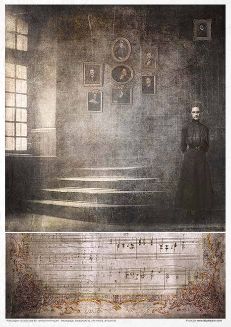 Rice paper set - A4 - Secrets - Gothic Stories - 8 - ITD Collection - Tidformera