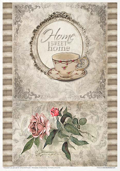 Rice paper set - A4 - Vintage Style - 3 - ITD Collection - Tidformera