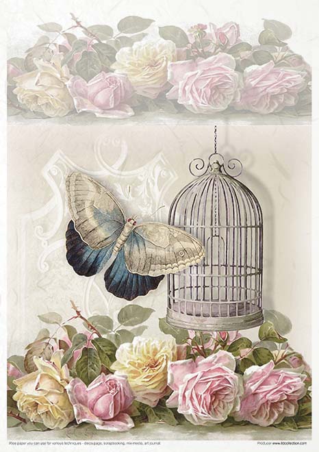 Rice paper set - A4 - Vintage Style - 2 - ITD Collection - Tidformera