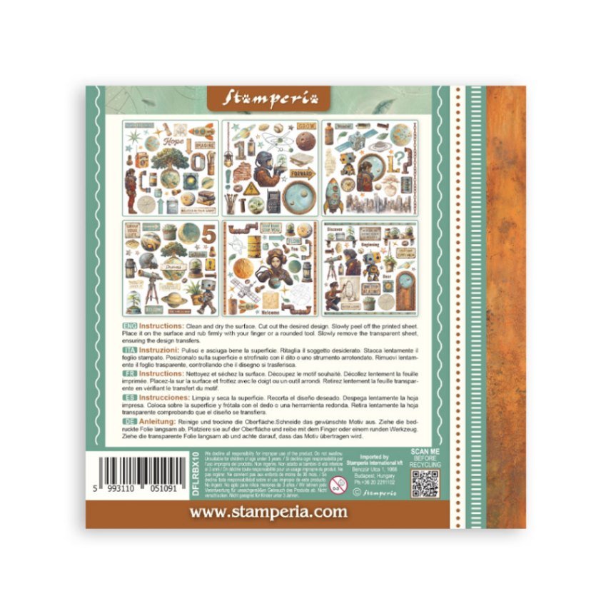 Rub - On Kit 15,5 x 15,5 cm - A New Beginning - 8 - Stamperia - Tidformera