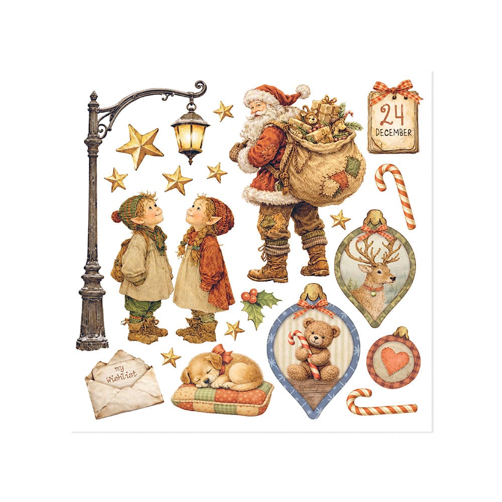 Rub-On Kit 15,5 x 15,5 cm - Silent Night - 7 - Stamperia - Tidformera