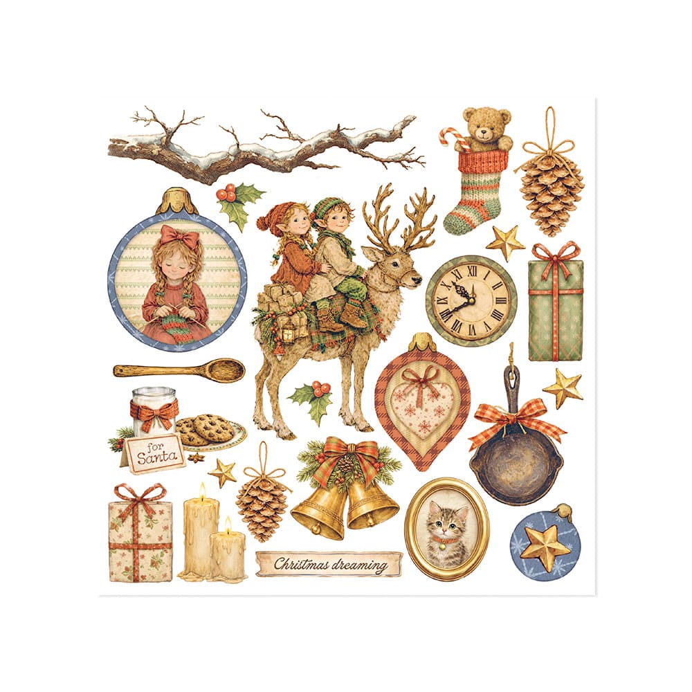 Rub-On Kit 15,5 x 15,5 cm - Silent Night - 2 - Stamperia - Tidformera