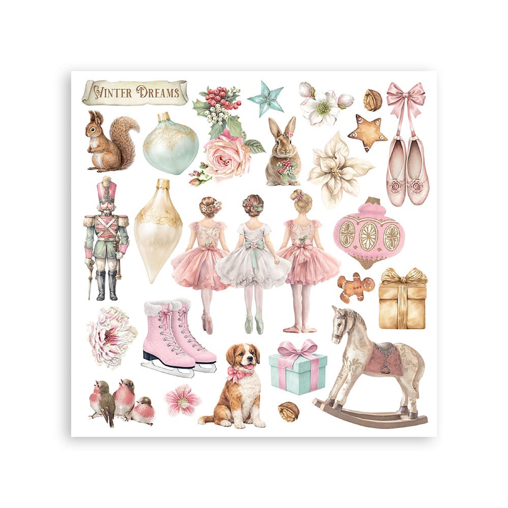Rub-On Kit 15,5 x 15,5 cm - Winter Magic - 6 - Stamperia - Tidformera