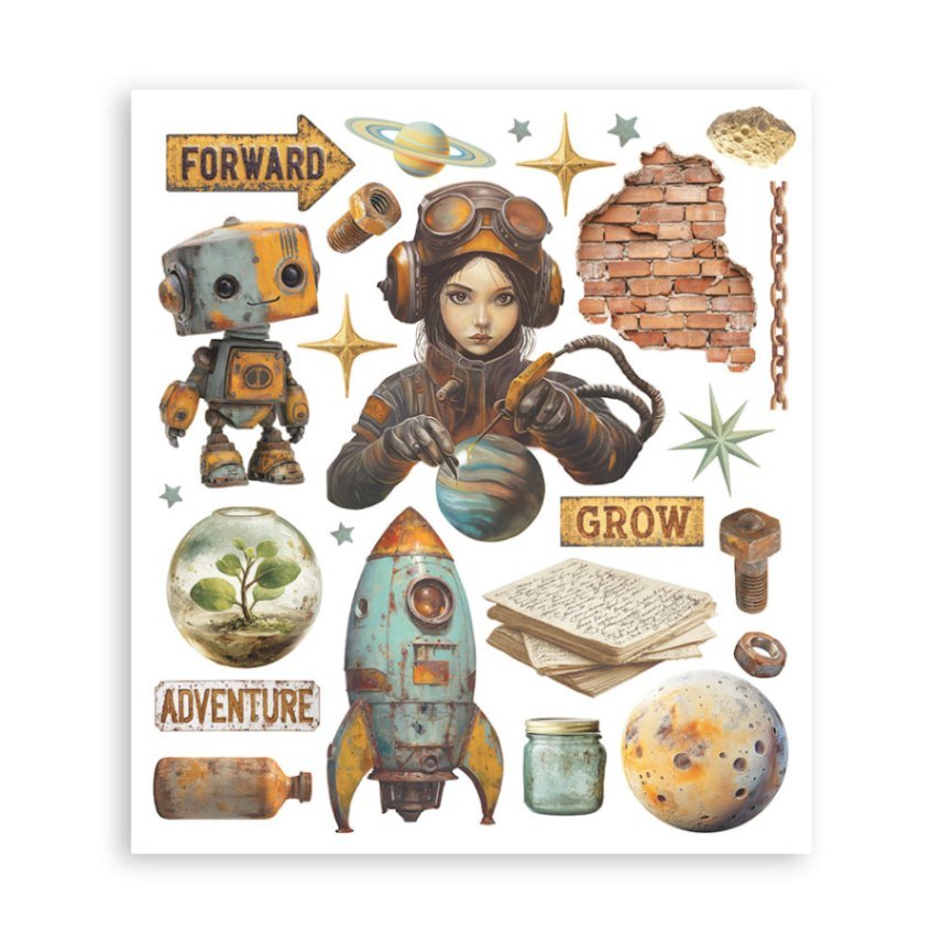 Rub - On Selection 20,5 x 23 cm - A New Beginning - 3 - Stamperia - Tidformera