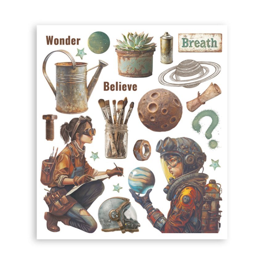 Rub - On Selection 20,5 x 23 cm - A New Beginning - 7 - Stamperia - Tidformera