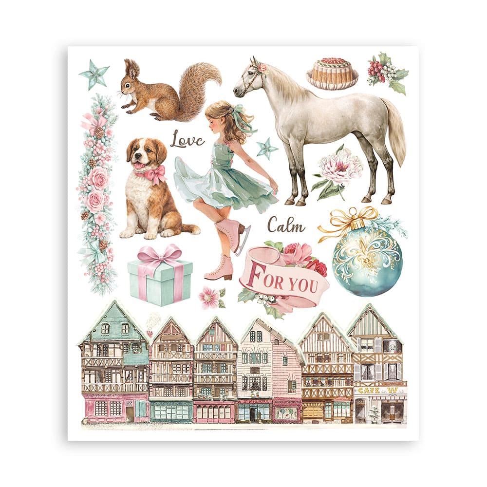 Rub-On Selection 20,5 x 23 cm - Winter Magic - 7 - Stamperia - Tidformera
