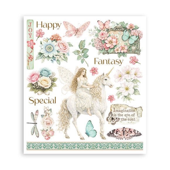 Rub - On Selection 20,5 x 23 cm - Wonderland - 4 - Stamperia - Tidformera