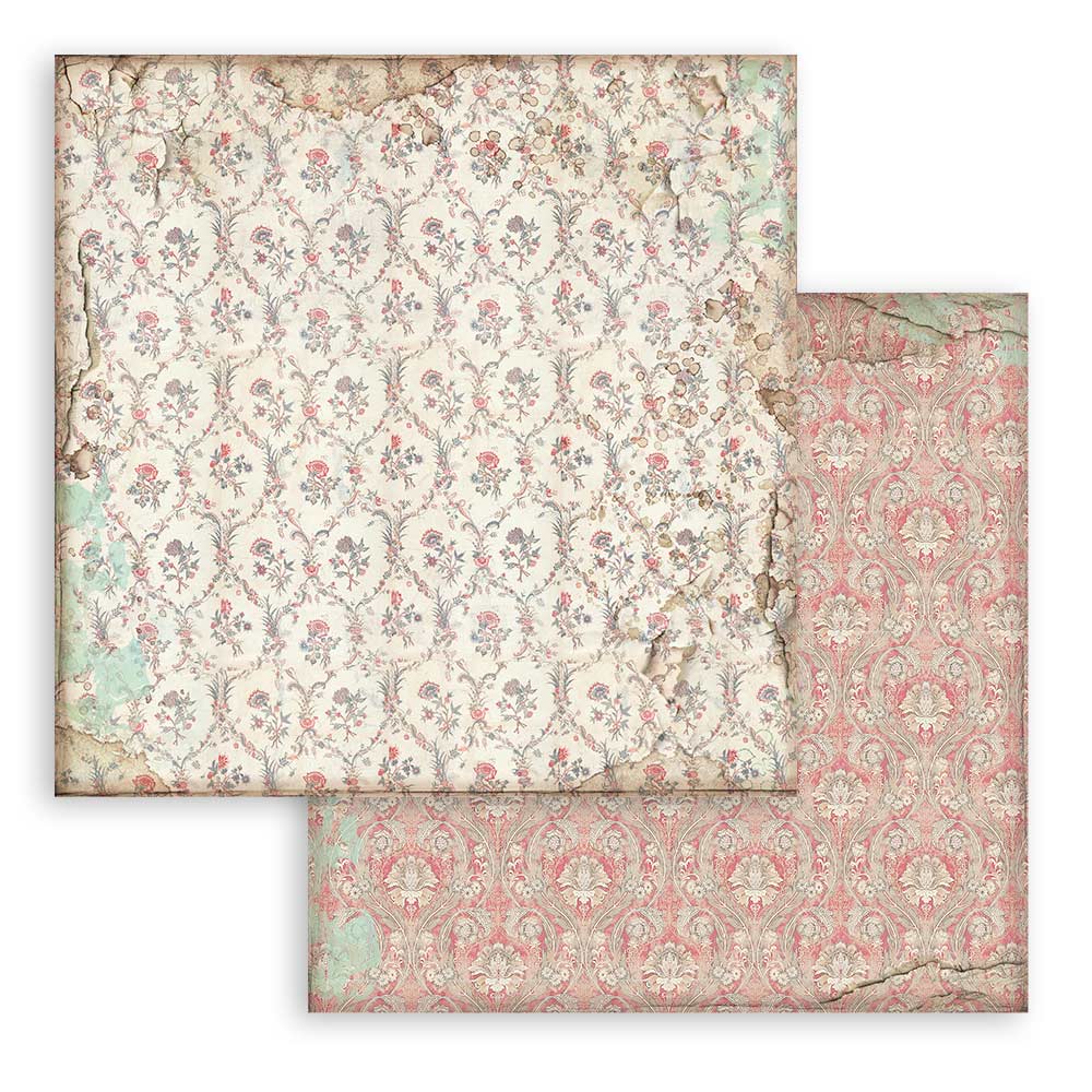 Scrapbookingpapper - Backgrounds - Alice - 7 - Stamperia - Tidformera