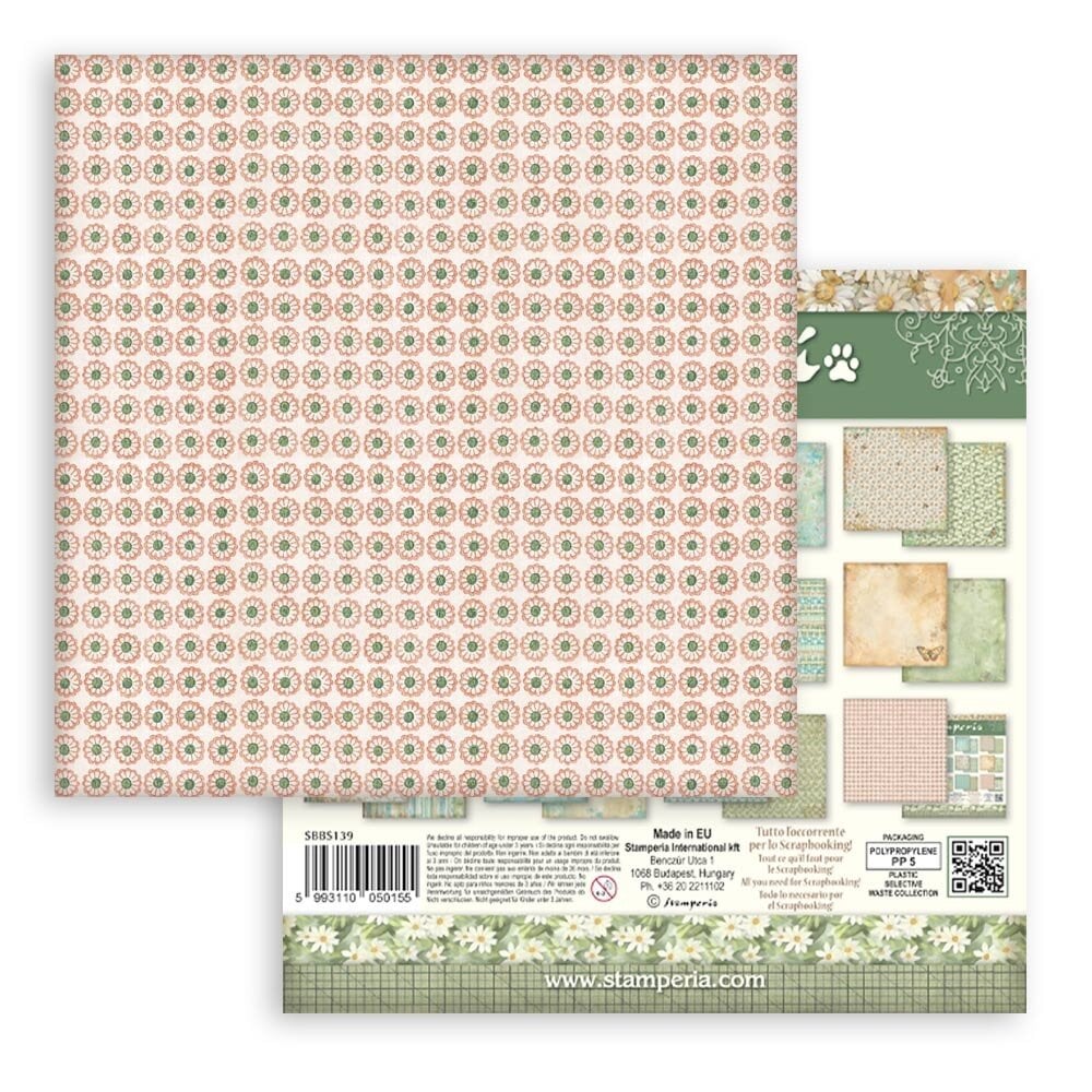 Scrapbookingpapper - Backgrounds - Daisy Art - 9 - Stamperia - Tidformera