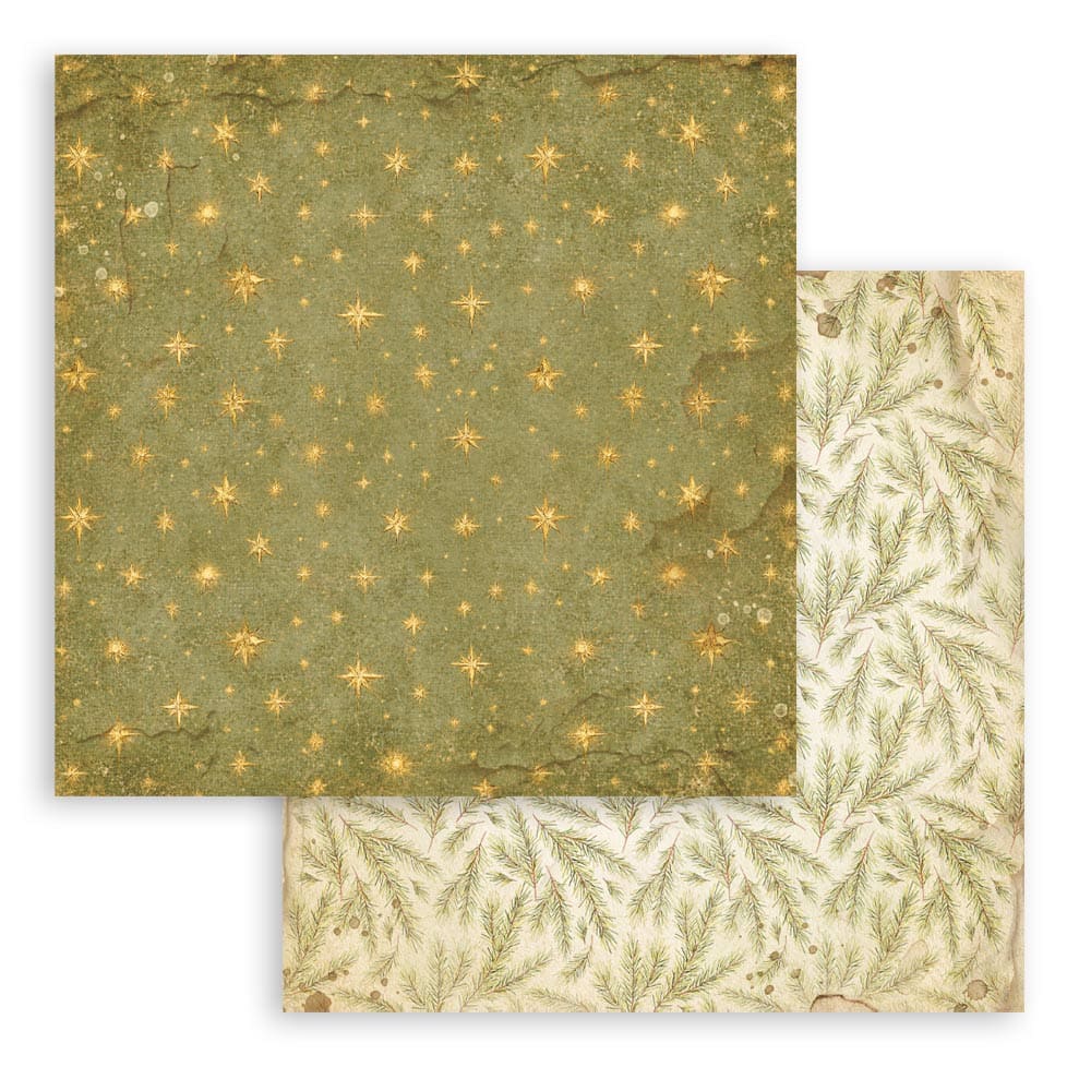 Scrapbookingpapper - Backgrounds - Silent Night - 12 - Stamperia - Tidformera