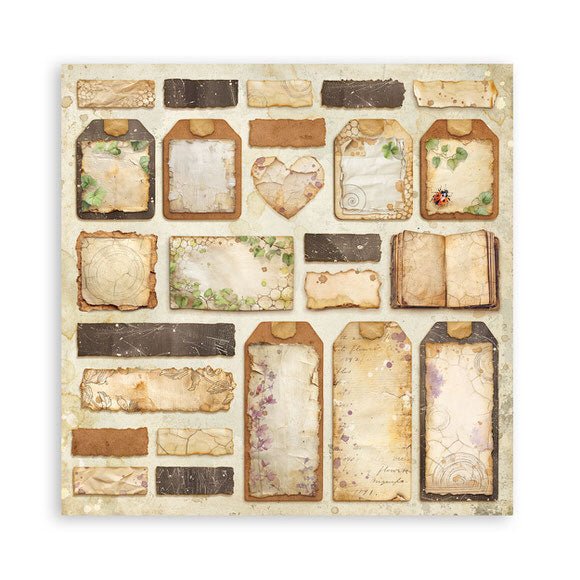 Scrapbookingpapper - Double faced - All Around - 27 - Stamperia - Tidformera