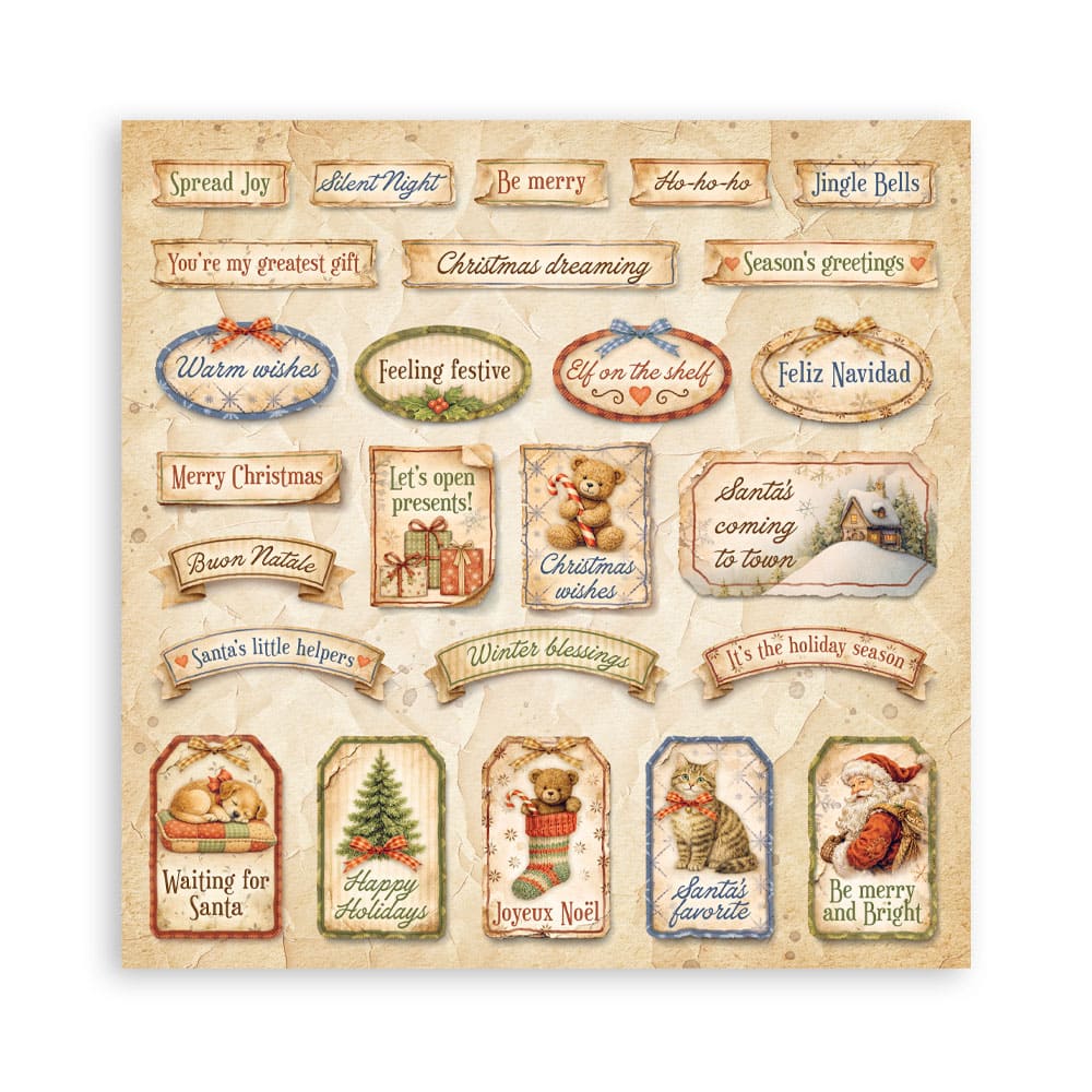 Scrapbookingpapper - Maxi Pad - Silent Night - 12 - Stamperia - Tidformera