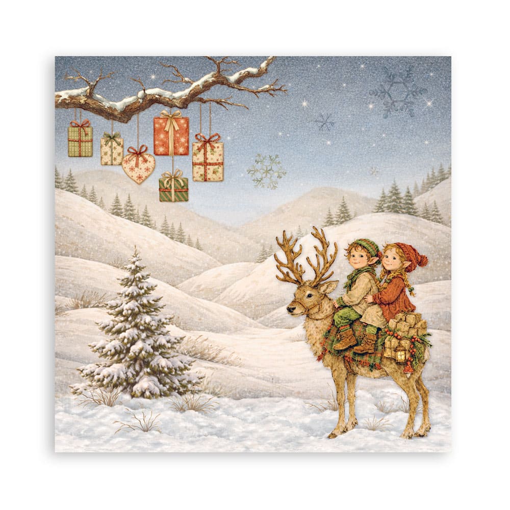Scrapbookingpapper - Maxi Pad - Silent Night - 15 - Stamperia - Tidformera