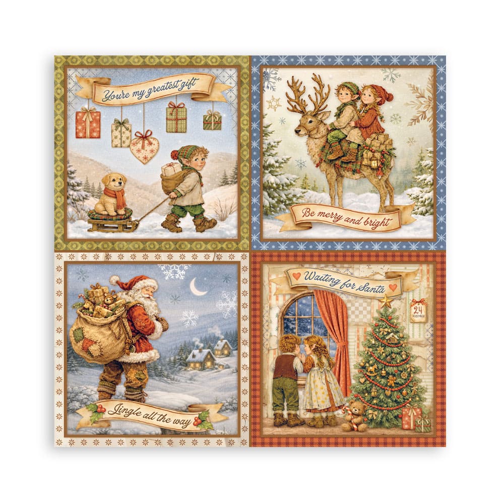 Scrapbookingpapper - Maxi Pad - Silent Night - 2 - Stamperia - Tidformera