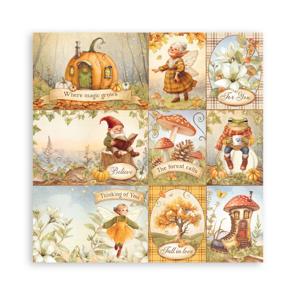 Scrapbookingpapper - Whispering Woods - Maxi Pad - 21 - Stamperia - Tidformera