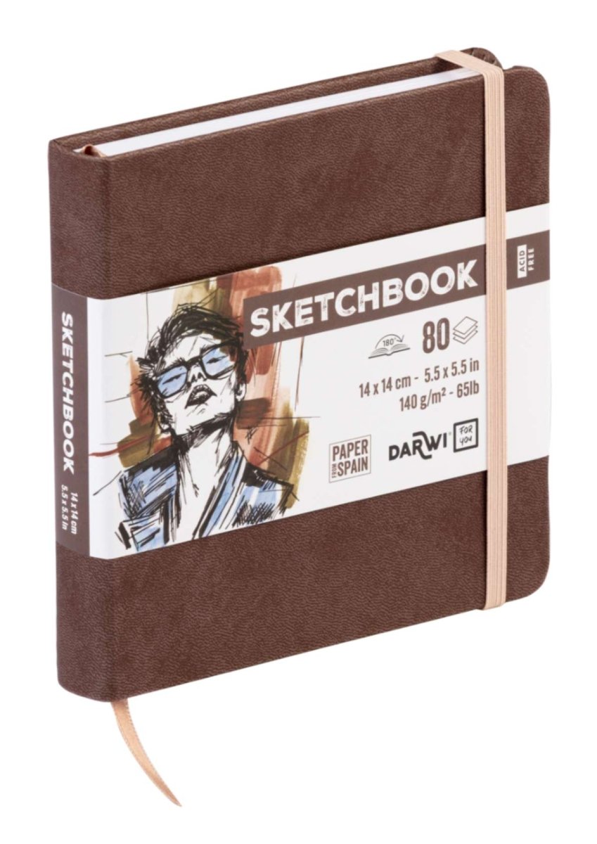 Sketchbook 14 x 14 - Brown - 2 - Darwi - Tidformera