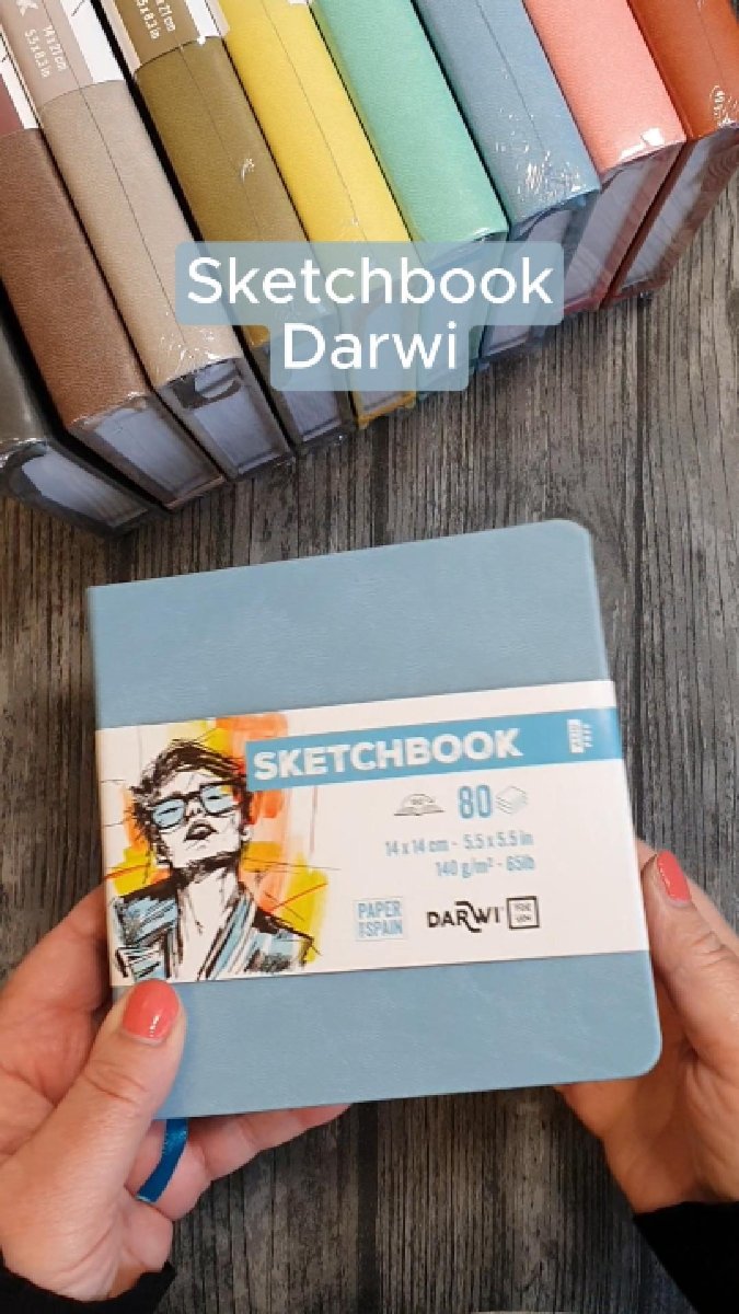 Sketchbook 14 x 14 - Soft blue - 9 - Darwi - Tidformera