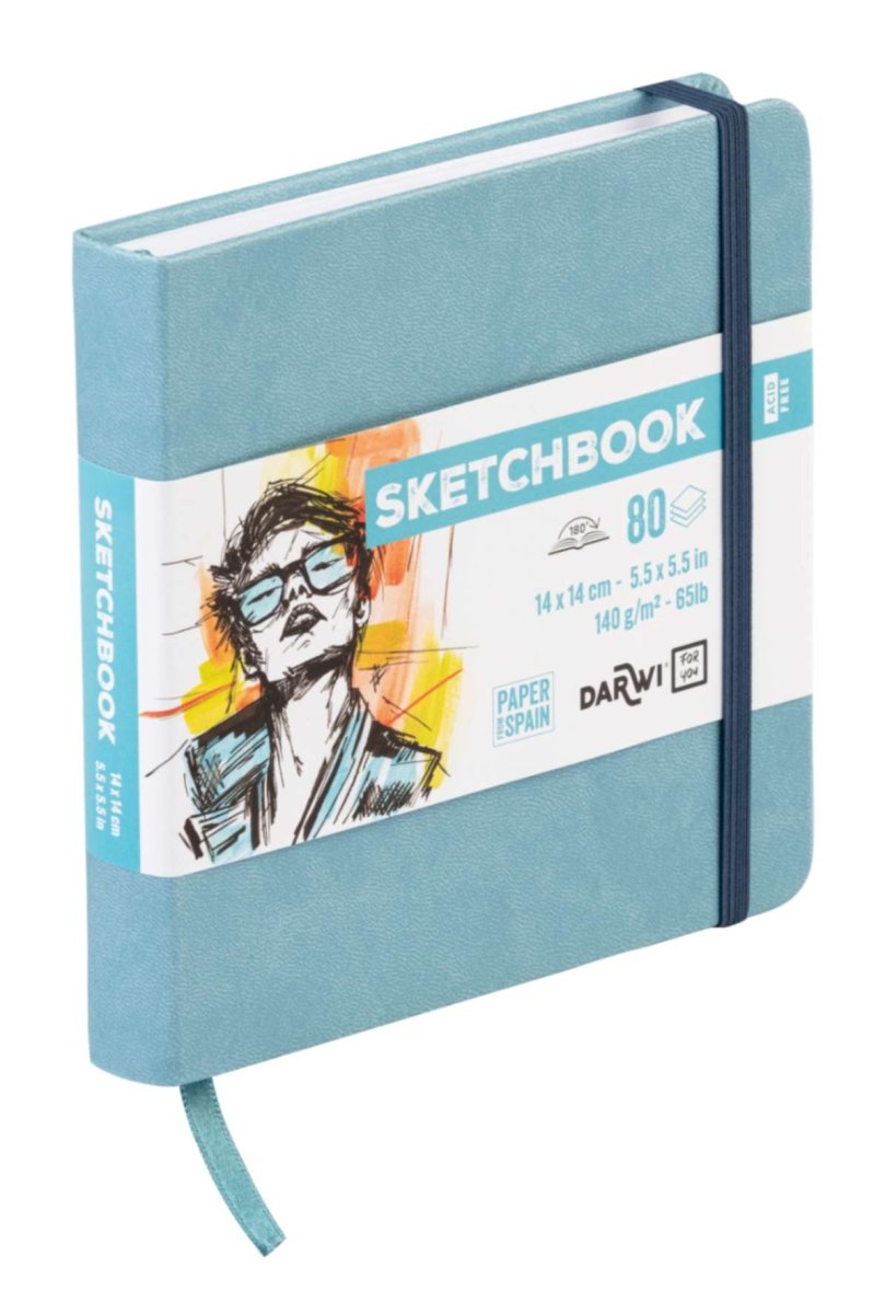Sketchbook 14 x 14 - Soft blue - 2 - Darwi - Tidformera