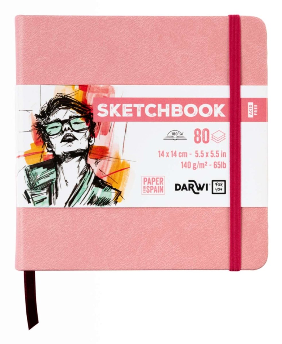 Sketchbook 14 x 14 - Soft pink - 1 - Darwi - Tidformera
