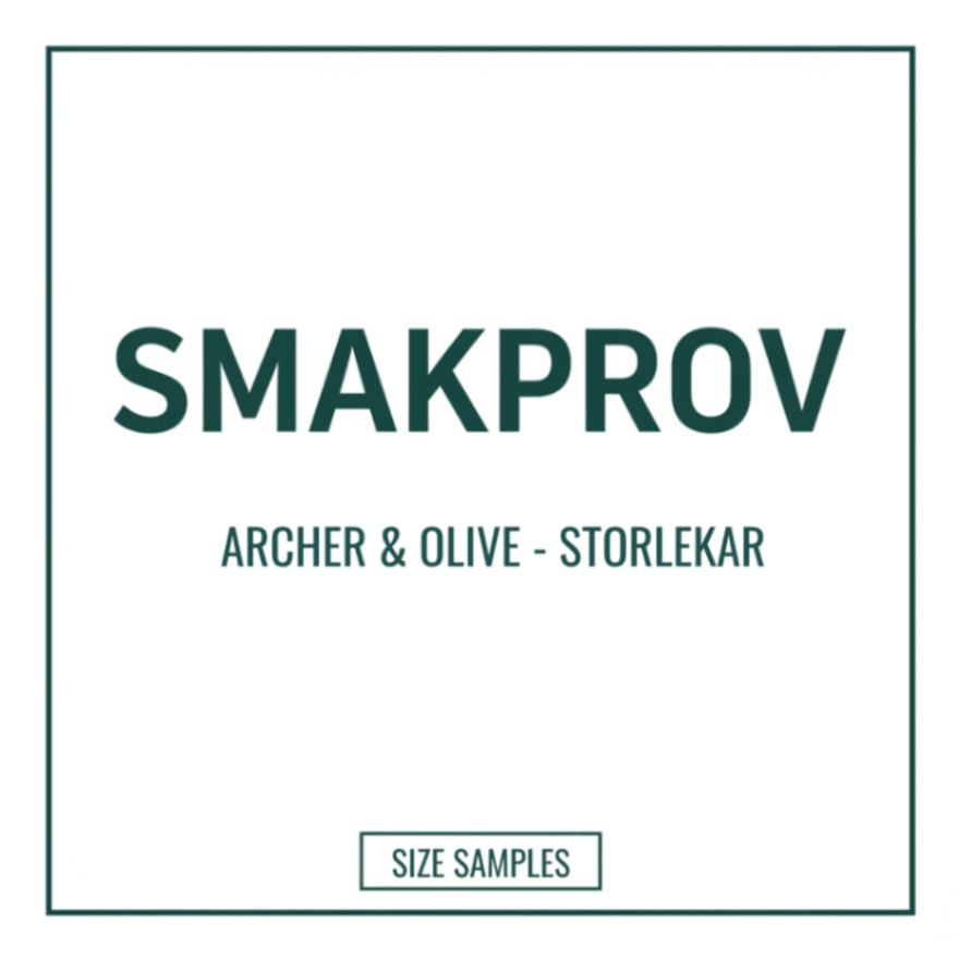 Smakprov - Archer & Olive - Storlekar - 1 - Tidformera - Tidformera