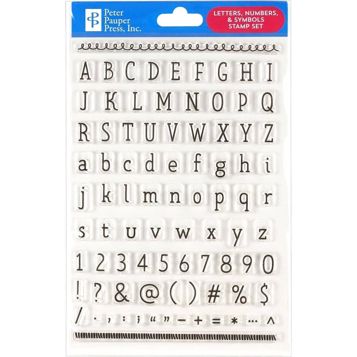 Stamp set Clear stamps Kalender - Letters, numbers & symbols - 1 - Peter Pauper Press - Tidformera