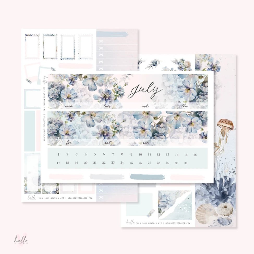 Sticker Kit Monthly - July - 1 - Hello Petite Paper - Tidformera