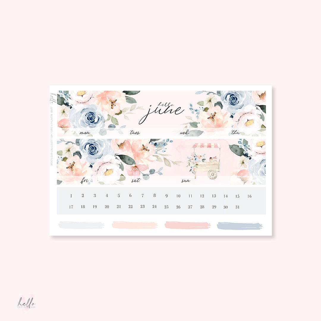 Sticker Kit Monthly - June - 2 - Hello Petite Paper - Tidformera