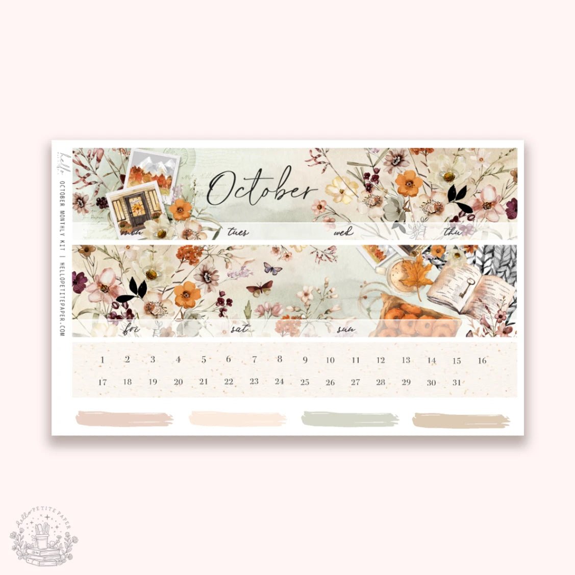 Sticker Kit Monthly - October - 2 - Hello Petite Paper - Tidformera