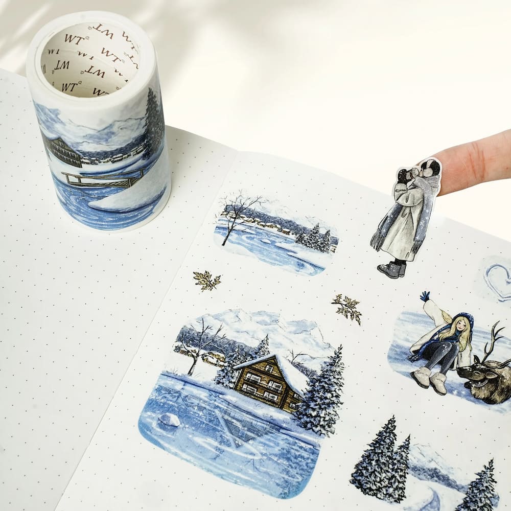 Sticker Pet Tape - Pre - cut - Crystal Garden - 70 mm - 5 - Washi Tape Shop - Tidformera
