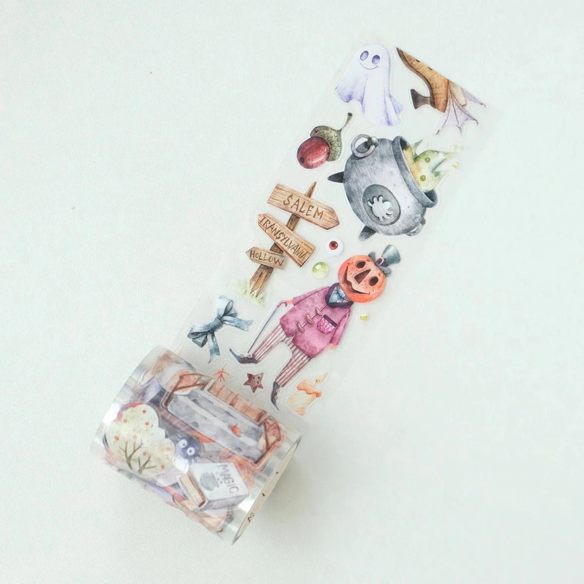 Sticker Pet Tape - Pre-cut - Ghoulish Gathering - 55 mm - 1 - Washi Tape Shop - Tidformera