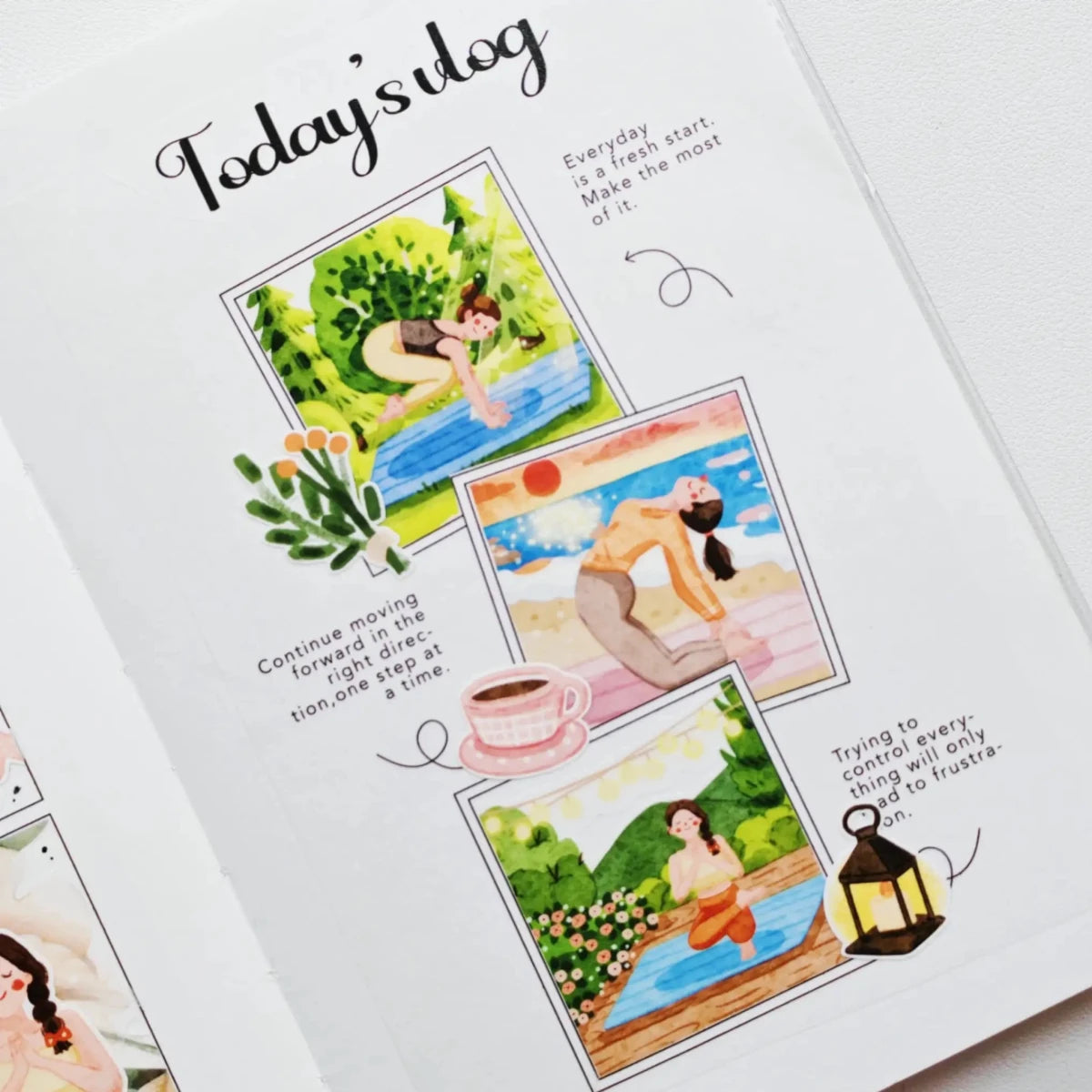 Sticker Pet Tape - Pre - cut - Yoga Sonnet - 65 mm - 4 - Washi Tape Shop - Tidformera