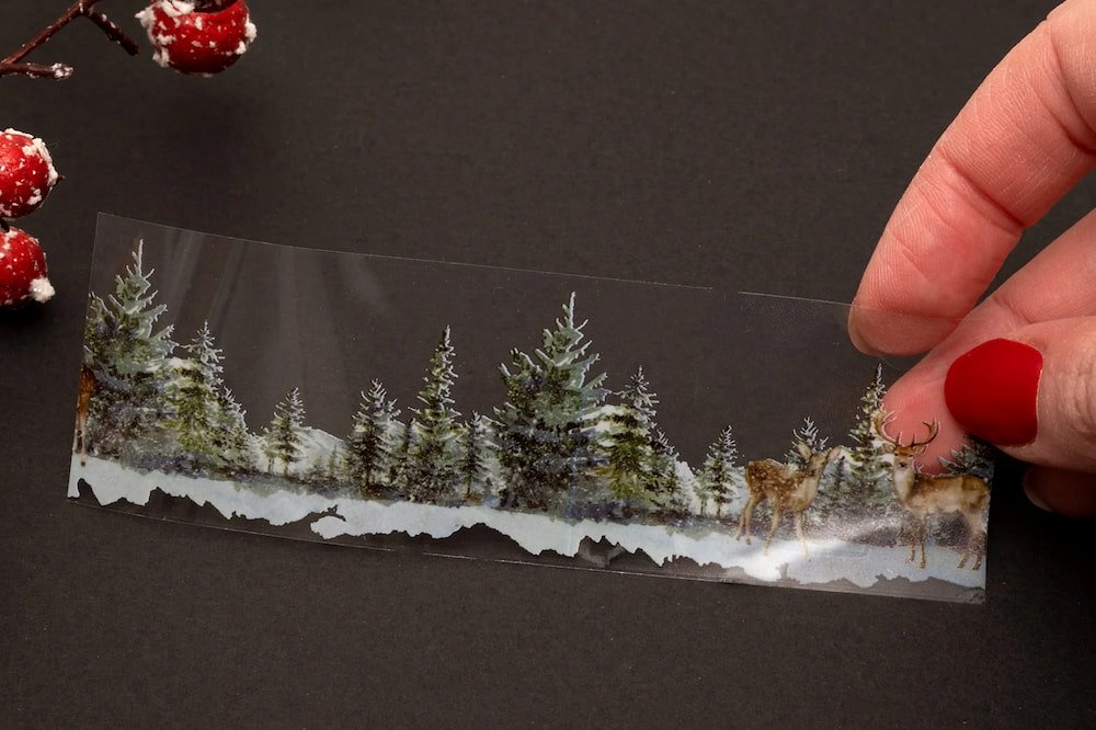 Sticker Pet Tape - Winter Forest 40 mm - 3 - Studio Light - Tidformera