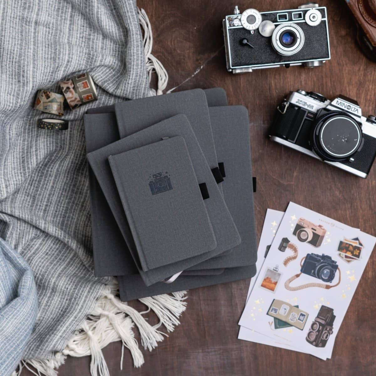 Sticker Set - Vintage Camera - 2 ark - 3 - Archer & Olive - Tidformera