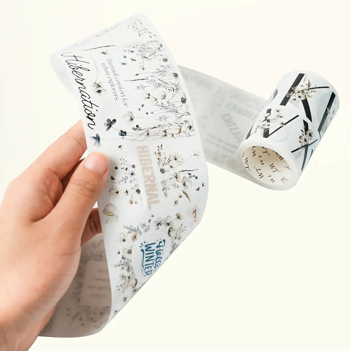 Sticker Washi Tape - Pre - cut - Frosted Letters - 70 mm - 4 - Washi Tape Shop - Tidformera