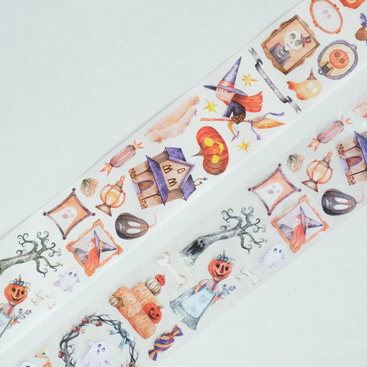Sticker Washi Tape - Pre-cut - Ghoulish Gathering - 55 mm - 5 - Washi Tape Shop - Tidformera