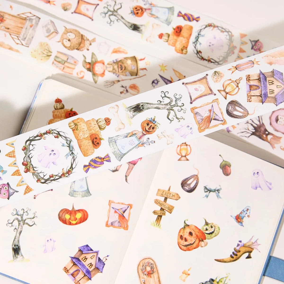 Sticker Washi Tape - Pre-cut - Ghoulish Gathering - 55 mm - 2 - Washi Tape Shop - Tidformera