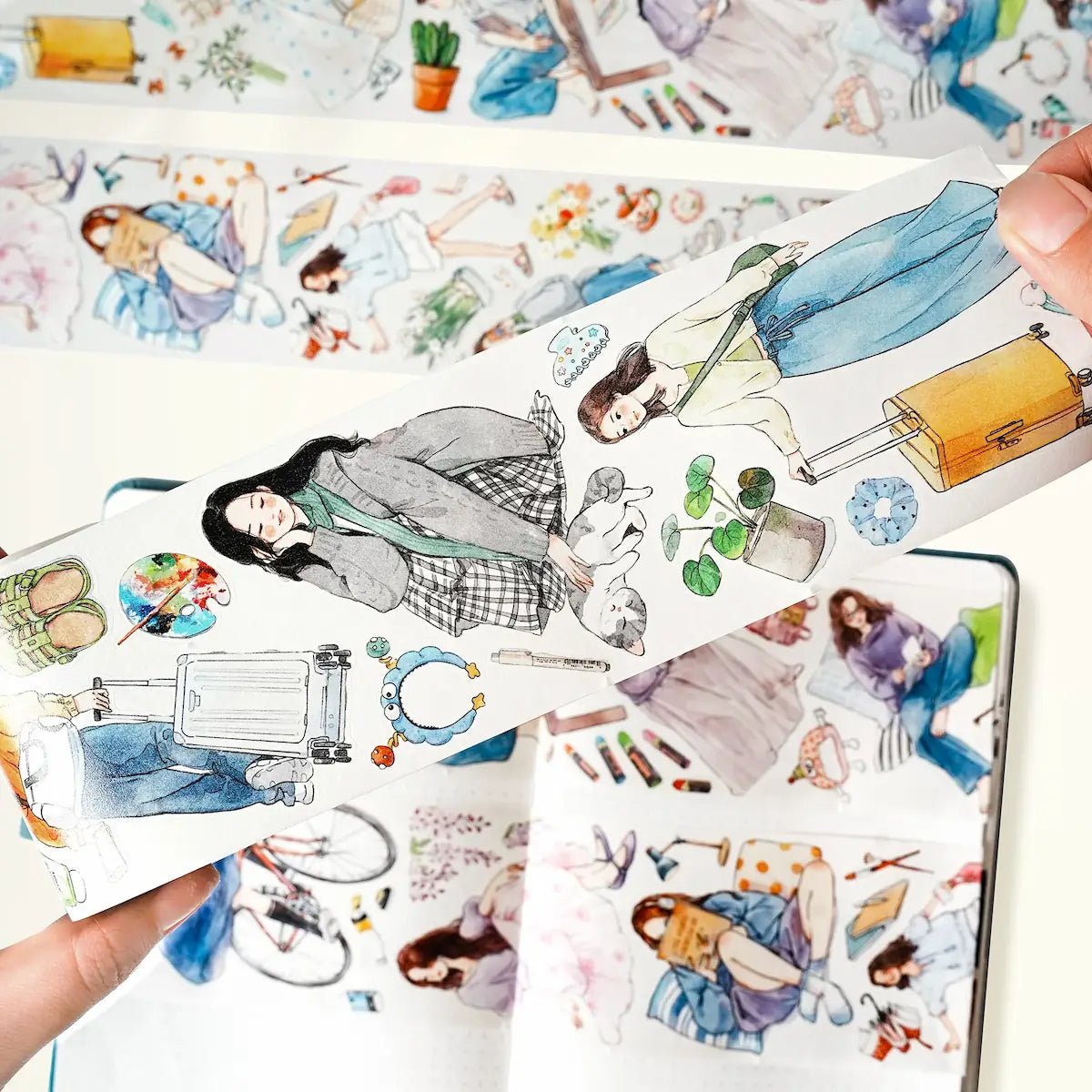 Sticker Washi Tape - Pre - cut - Hello Weekend - 70 mm - 6 - Washi Tape Shop - Tidformera