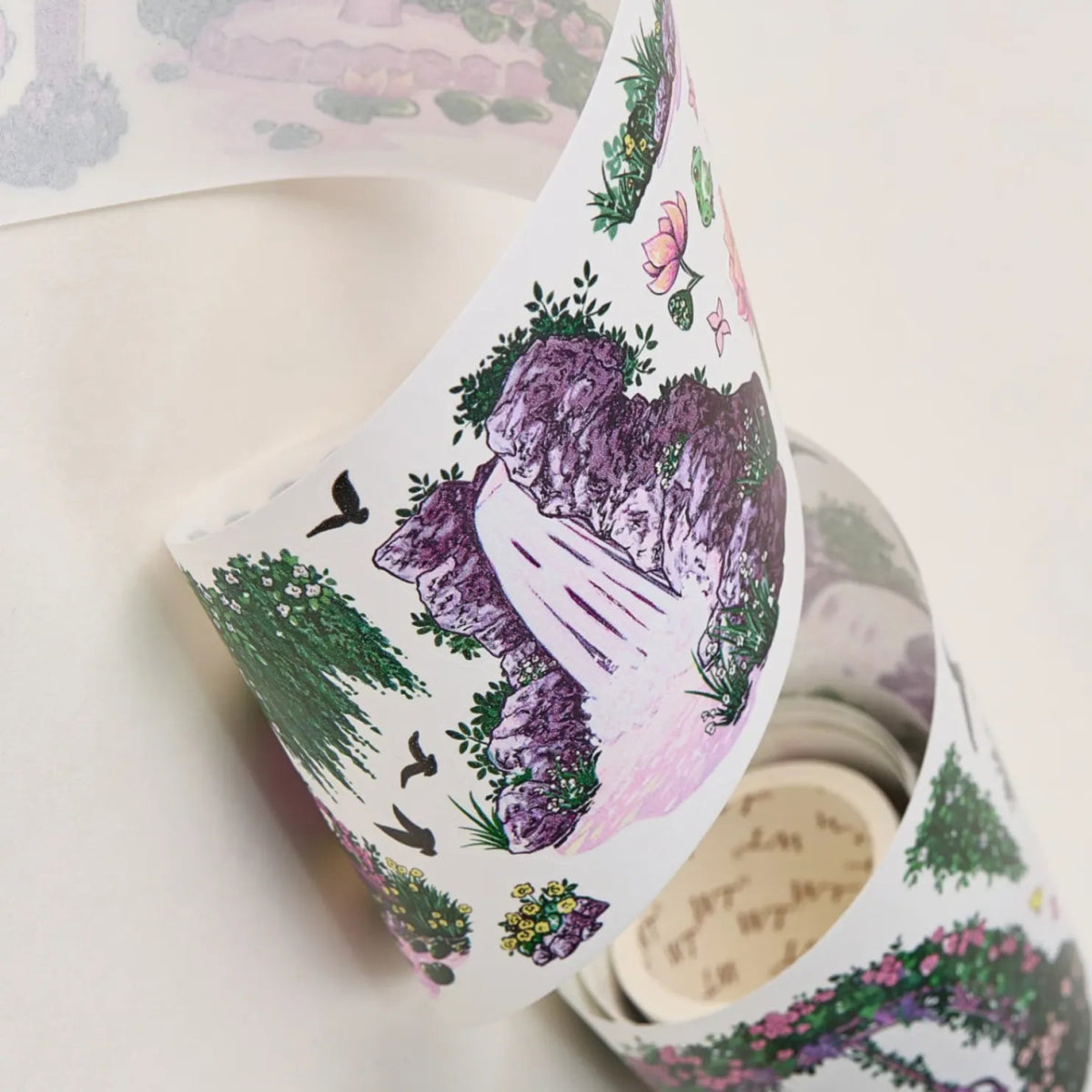 Sticker Washi Tape - Pre - cut - Lotus Saga - 70 mm - 3 - Washi Tape Shop - Tidformera