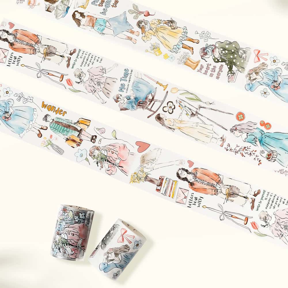 Sticker Washi Tape - Pre - cut - Me Time - 60 mm - 5 - Washi Tape Shop - Tidformera