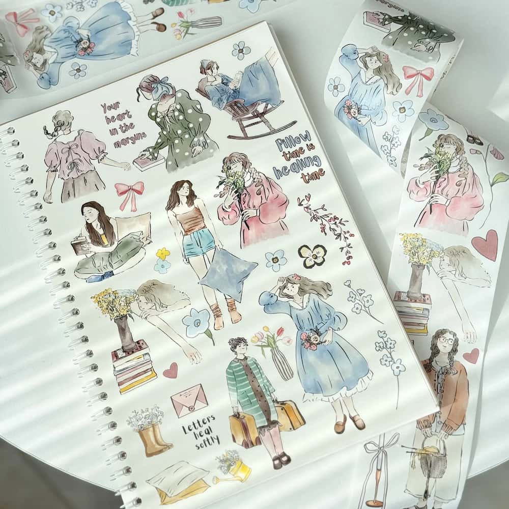 Sticker Washi Tape - Pre - cut - Me Time - 60 mm - 6 - Washi Tape Shop - Tidformera