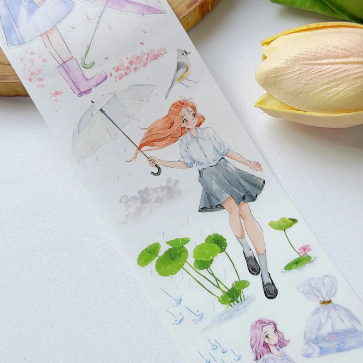 Sticker Washi Tape - Pre - cut - Morning Dew - 65 mm - 2 - Washi Tape Shop - Tidformera