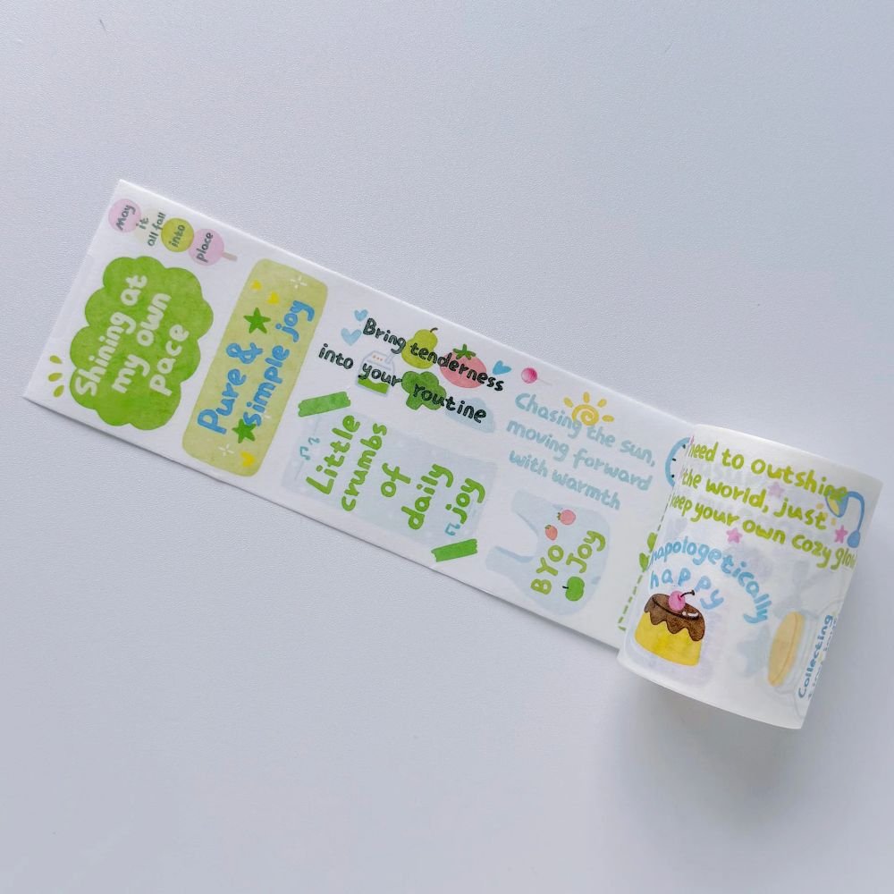 Sticker Washi Tape - Pre-cut - The Peaceful Mind - 60 mm - 3 - Washi Tape Shop - Tidformera