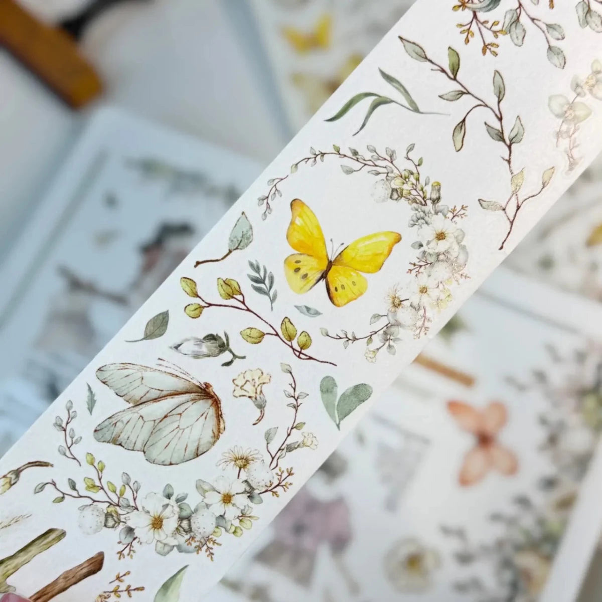 Sticker Washi Tape - Pre - cut - Zephyr Bloom - 60 mm - 2 - Washi Tape Shop - Tidformera